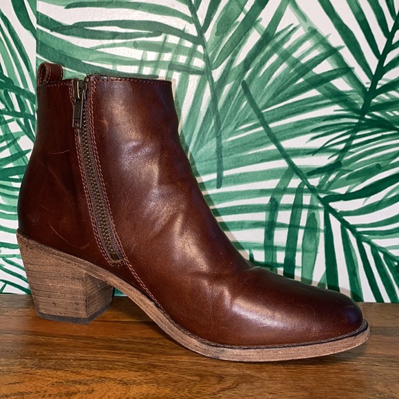 Frye Alton Chelsea Zip Ankle Boots Brown Cognac 7.5 B. 3470352 - Picture 6 of 10